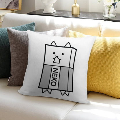 Battle Cats Eraser Cat Gomu Cat Soft Gift Ready Throw Pillow
