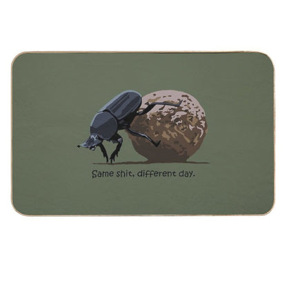 Same Shit, Different Day - Dung Beetle  Odorless Bath Mat