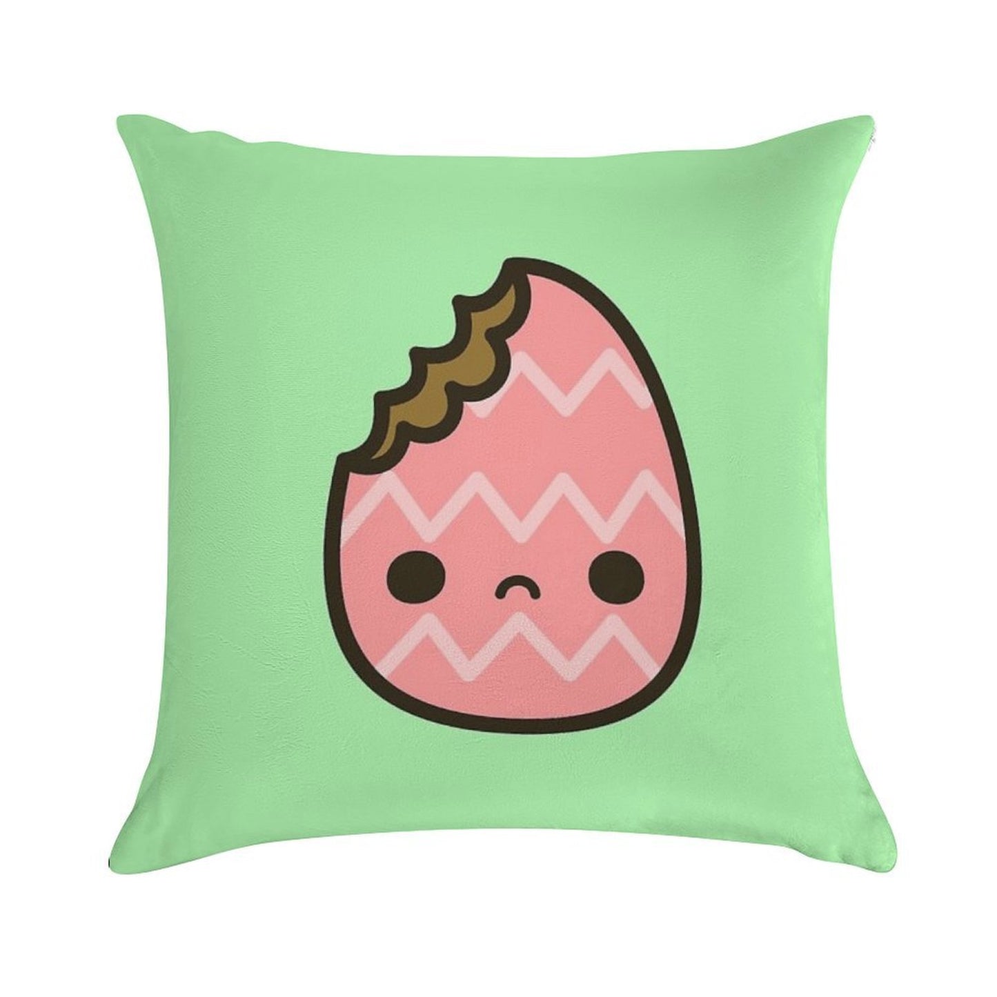 Sad Easter Egg Soft Fade-Resistant Throw Pillow