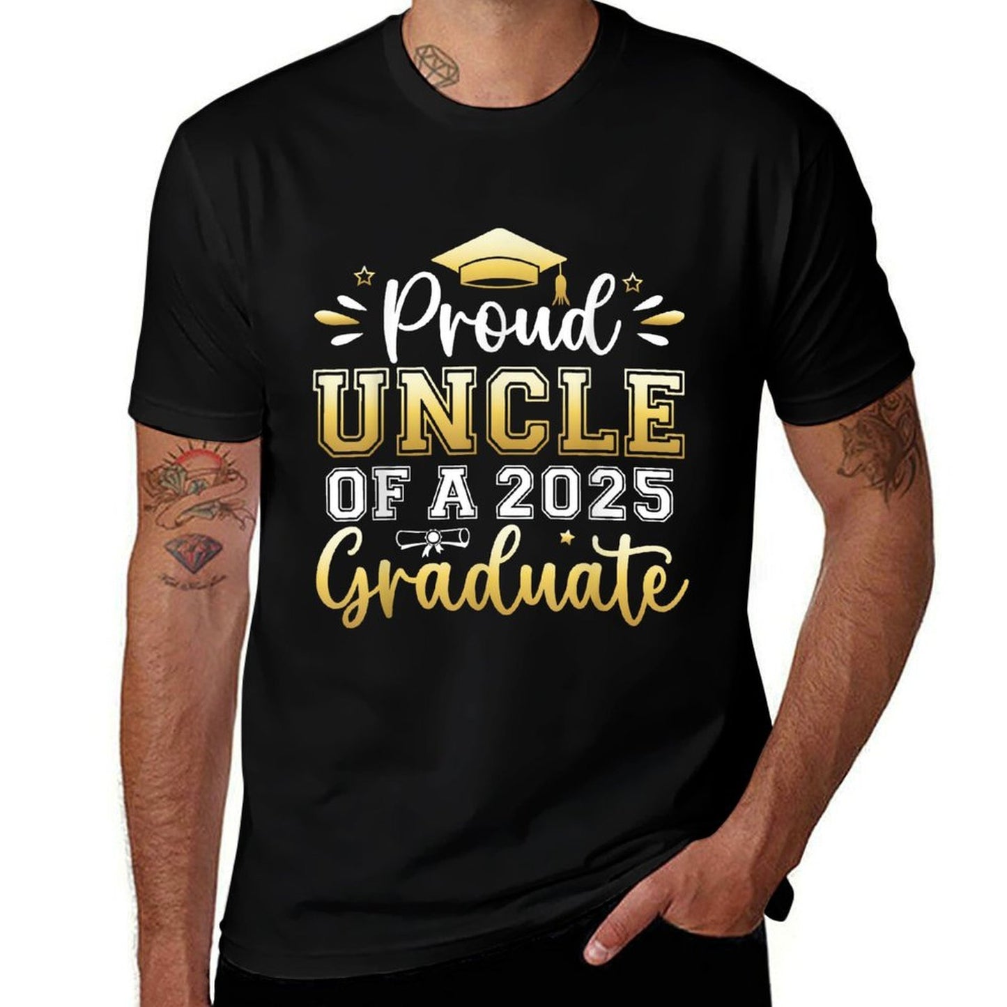 Proud Uncle of A 2025 Graduate Senior Graduation Men  Lightweight T-Shirt