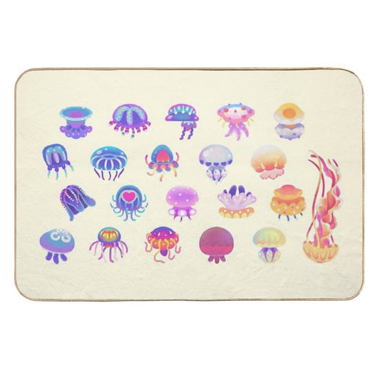 Jellyfish Day - Pastel  Toxin-Free Bath Mat
