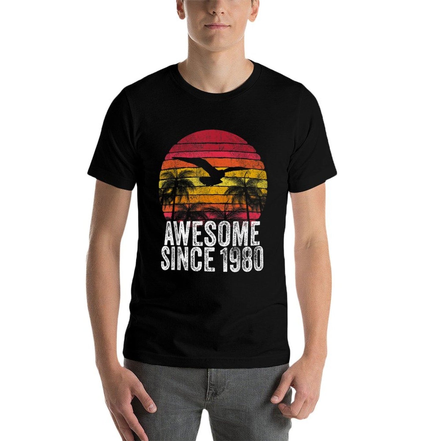 Awesome Since 1980 40th Birthday Gift Vintage Men Women  Classic T-Shirt