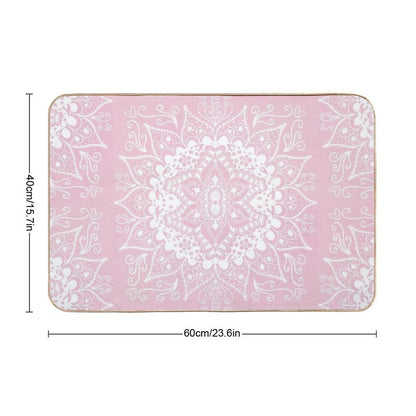 Mandala Baby Pink  Anti-Trip Bath Mat