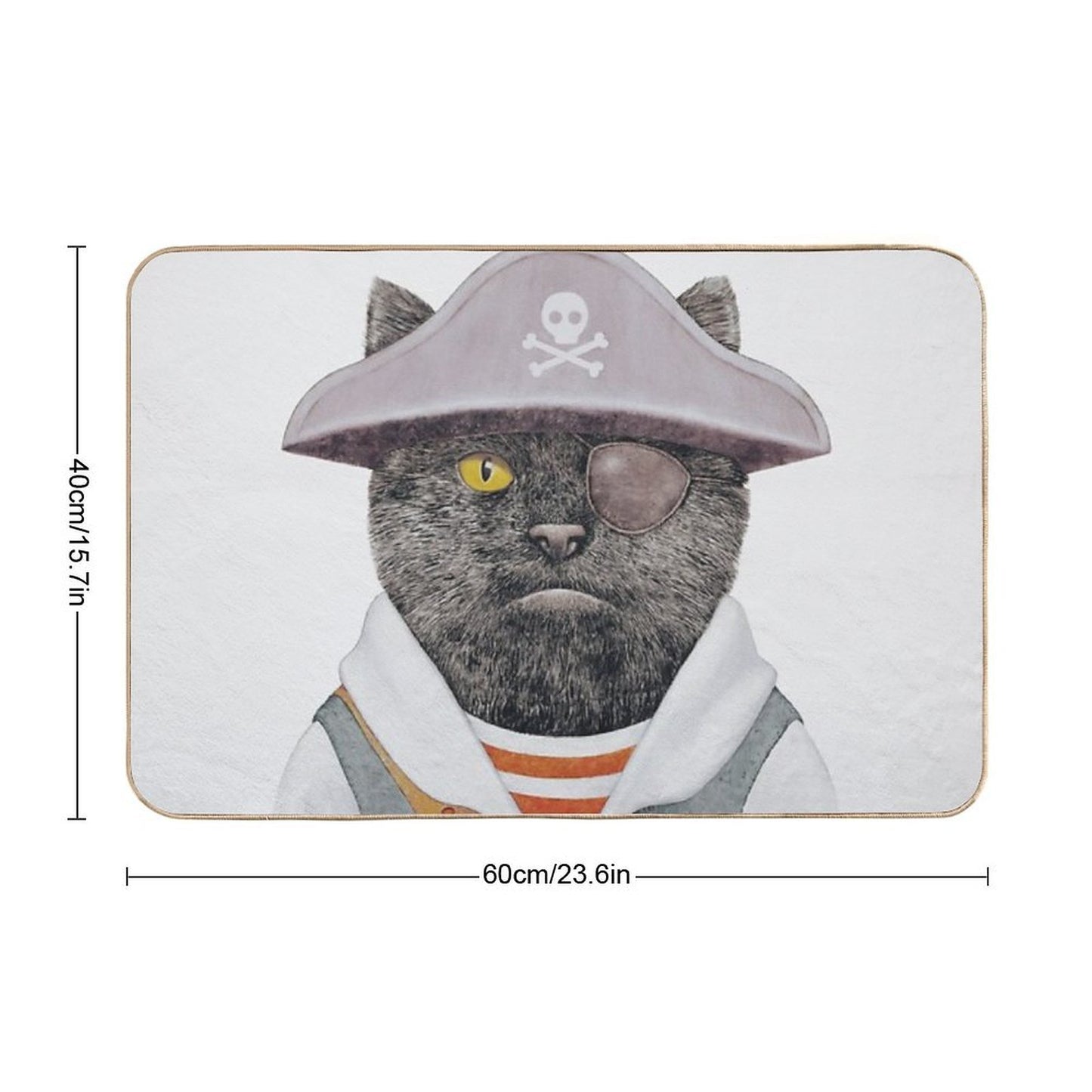 Pirate Cat  Versatile Bath Mat
