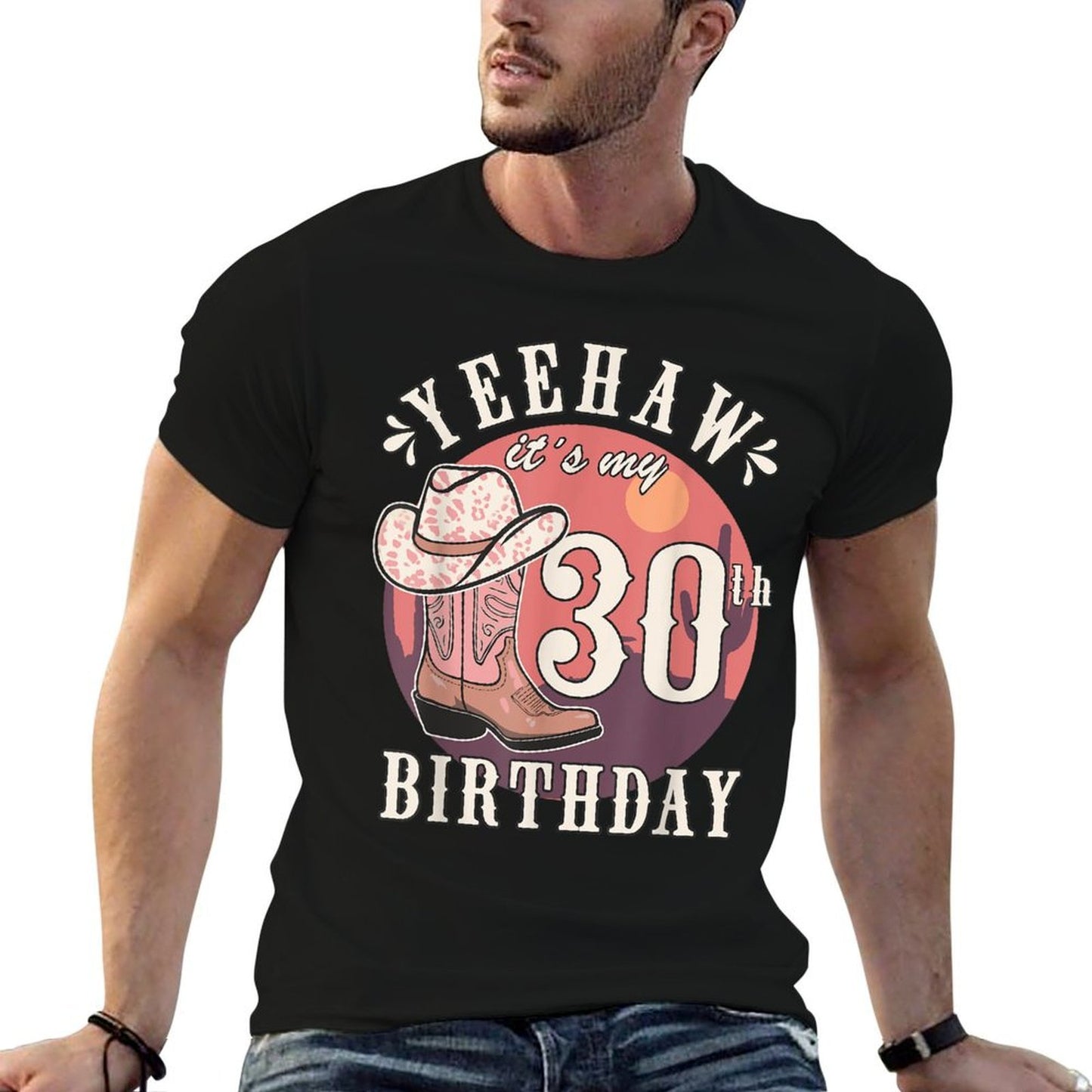 Cowgirl Yeehaw Its My 30th Birthday Country Western Girl  Cotton T-Shirt