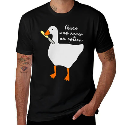 Peace Was Never An Option, Goose Meme, Murder Duck  Graphic-printed T-Shirt