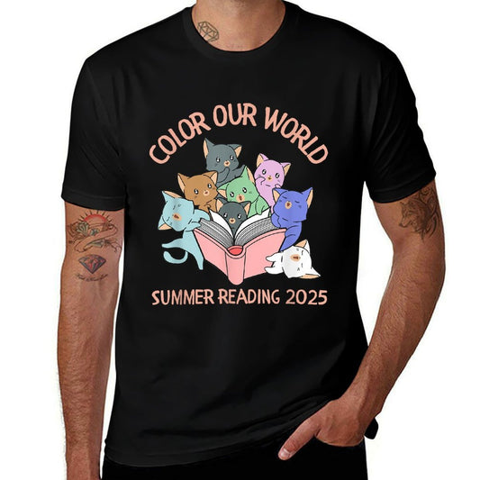 Color Our World Summer 2025 Reading Program Kitten, Cat  Affordable Price T-Shirt