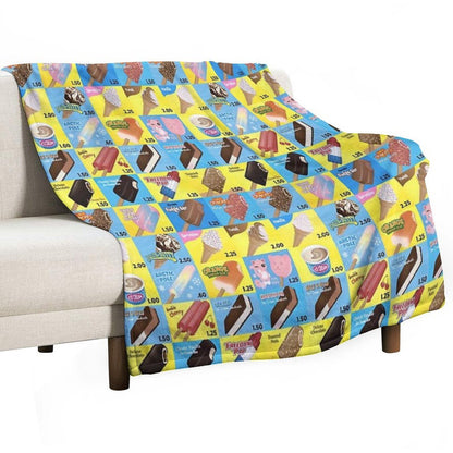 Ice Cream Truck Menu Comfort Throw Blanket
