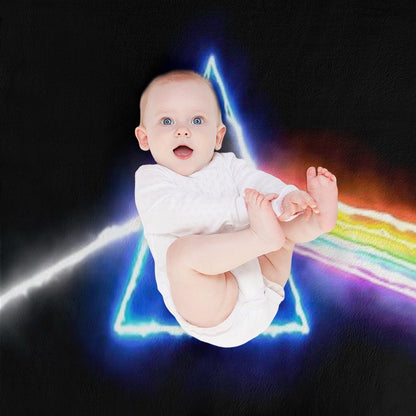 Pink Floyd Dark Side of The Moon Style Prism Rainbow Colors Multi-functional Throw Blanket