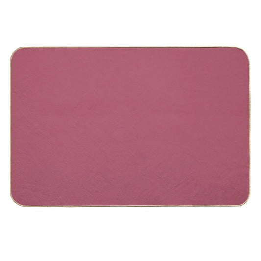 Dusty Berry Pink Solid Color  Easy Maintenance Bath Mat