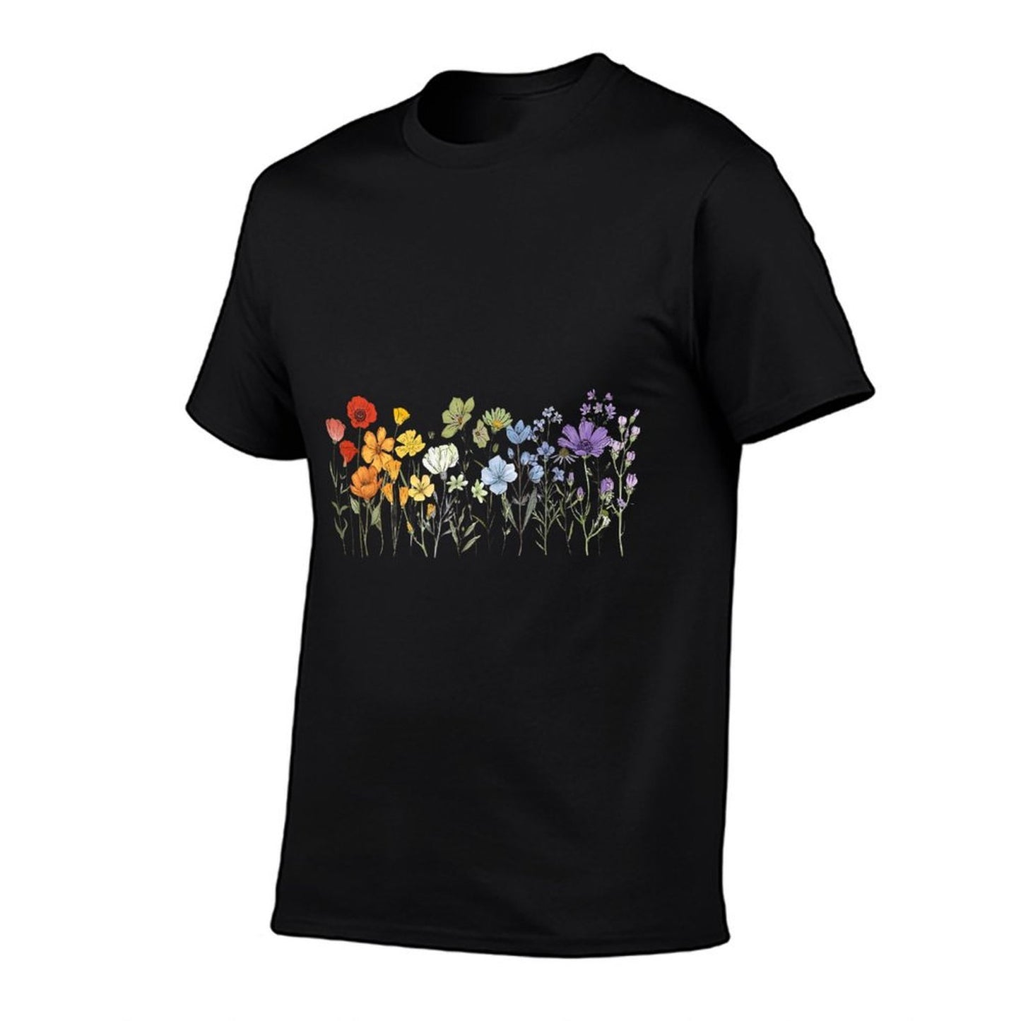 Subtle Wildflowers LGBTQ Month Rainbow Florals Gay Pride  Eco-friendly Material T-Shirt