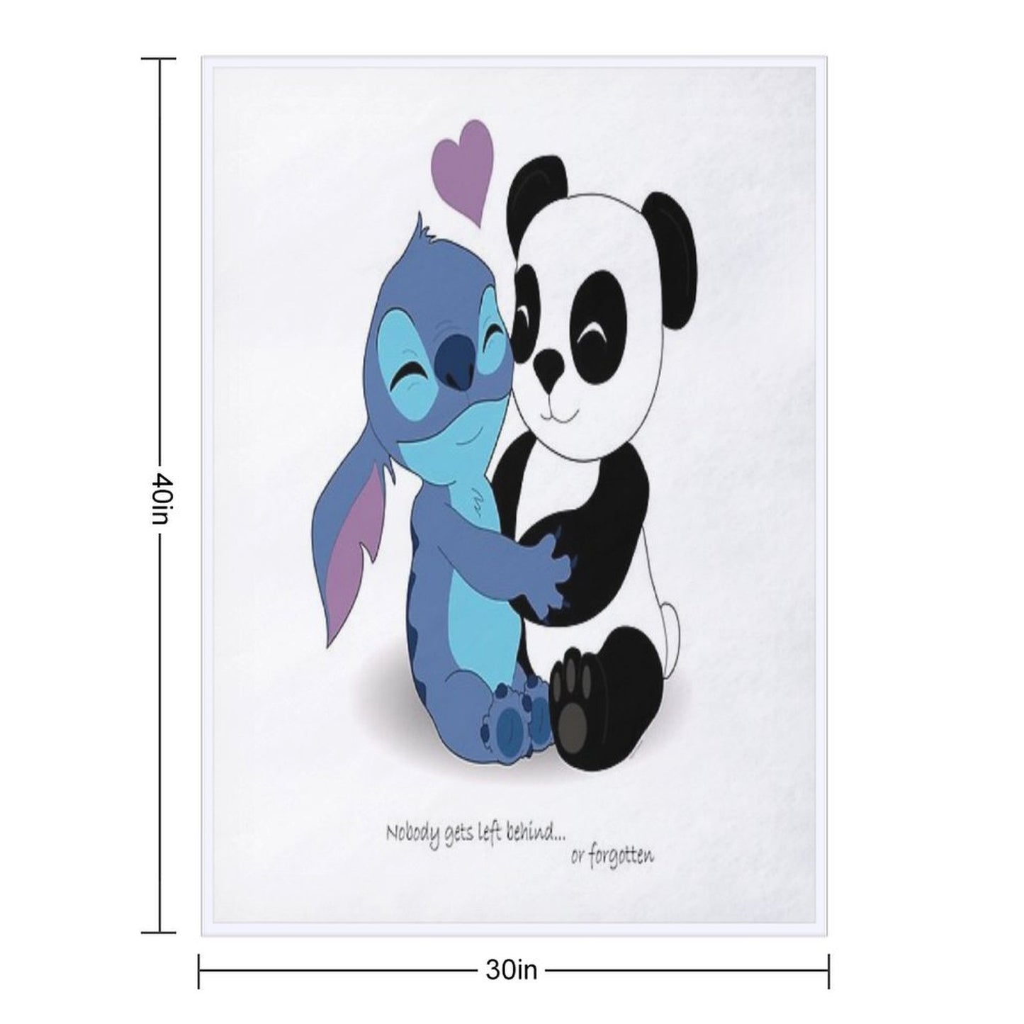 Stitch & Panda Machine-washable Throw Blanket