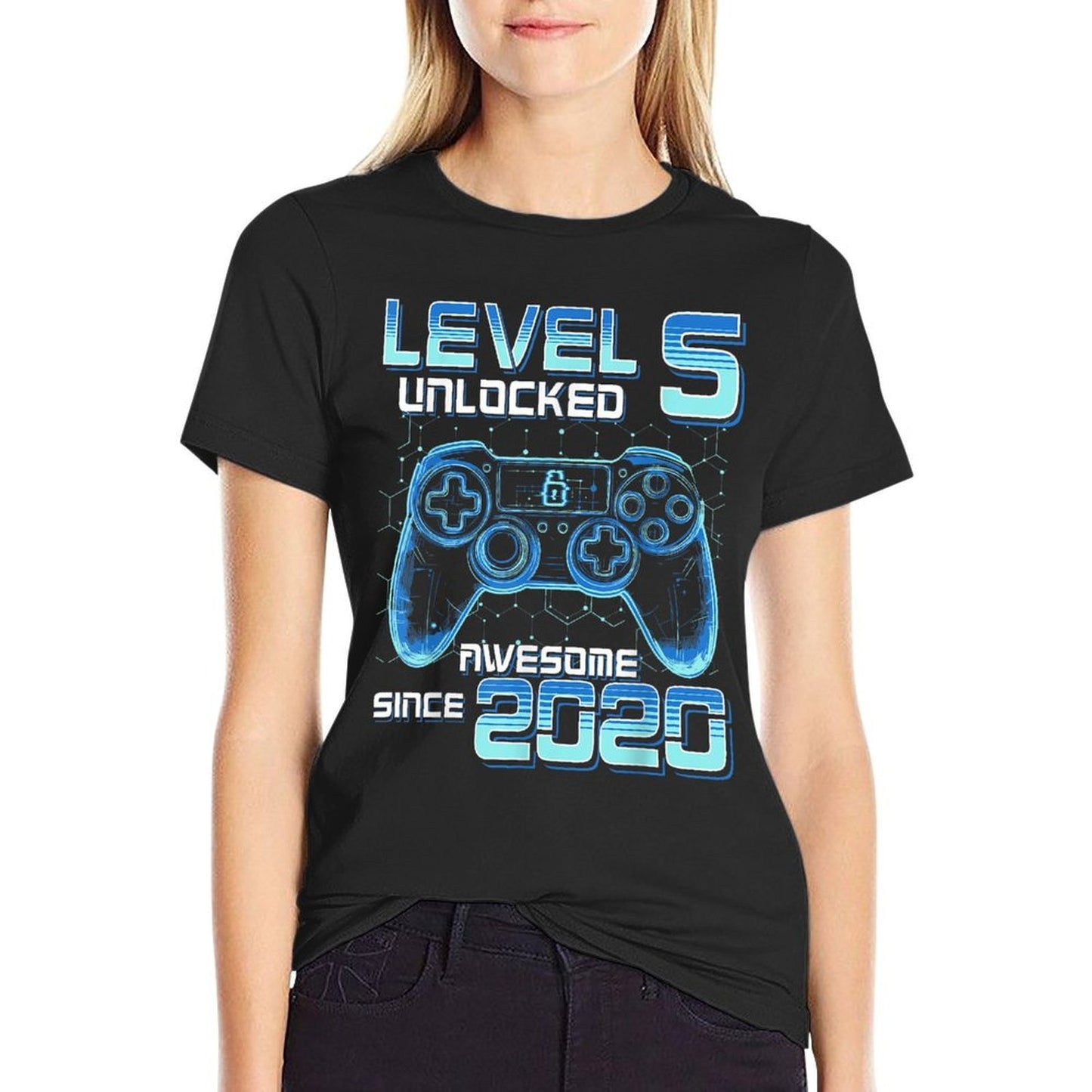 Level 5 Unlocked Video Game Party 6th Birthday Gamer Boys  Quick-drying T-Shirt