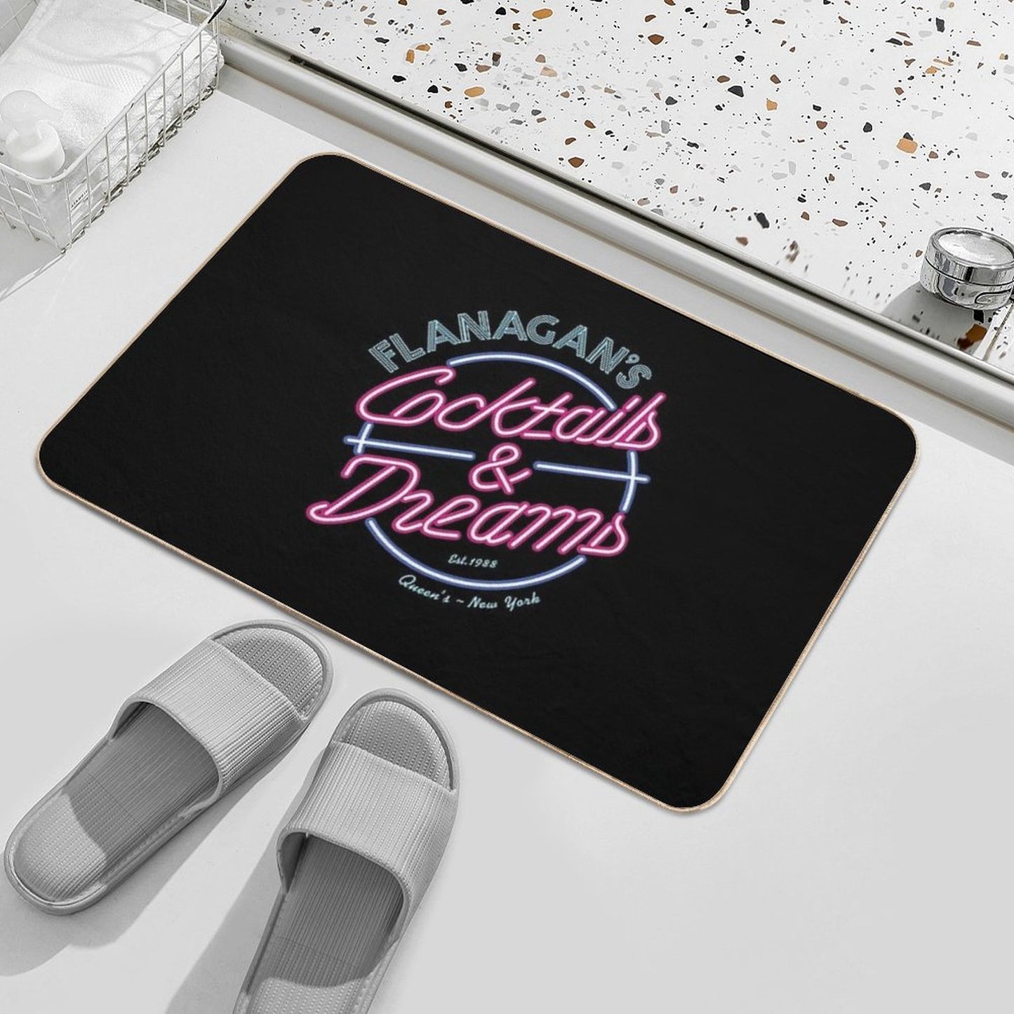 Flanagan's Cocktails & Dreams  Dirt-Trapping Bath Mat
