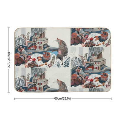 Wood Chopping Friends  Dirt-Trapping Bath Mat