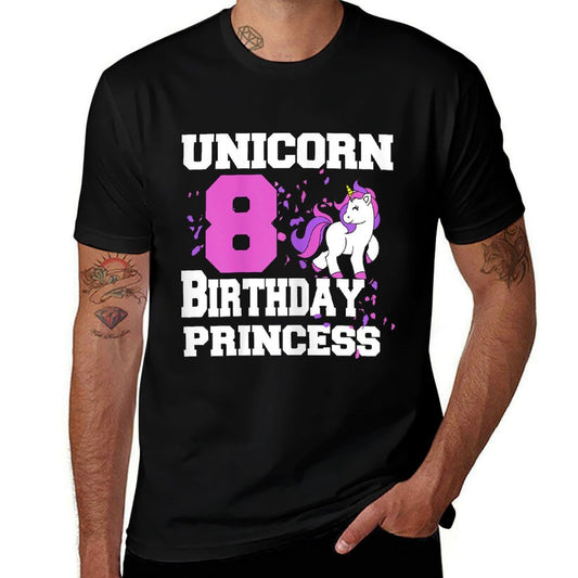 Unicorn 8 Birthday Princess Eight Year Old Birthday  Graphic-printed T-Shirt