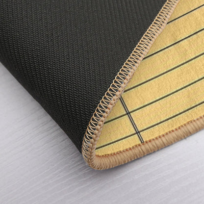 Vintage Library Card - Yellow Gold  Pet-Safe Bath Mat