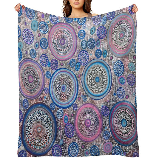Seven Sister's Dreaming Travel-friendly Throw Blanket