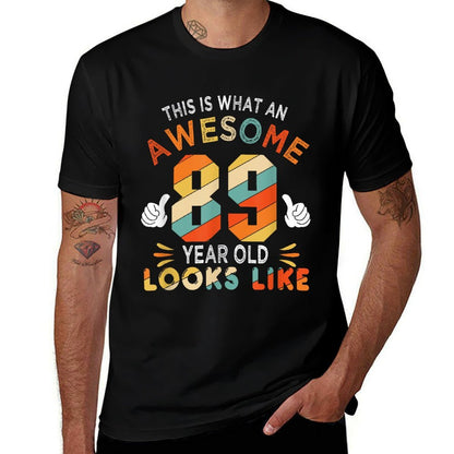 89th Birthday Gift 89 Years Old Looks Like Funny 89th Bday  Graphic-printed T-Shirt