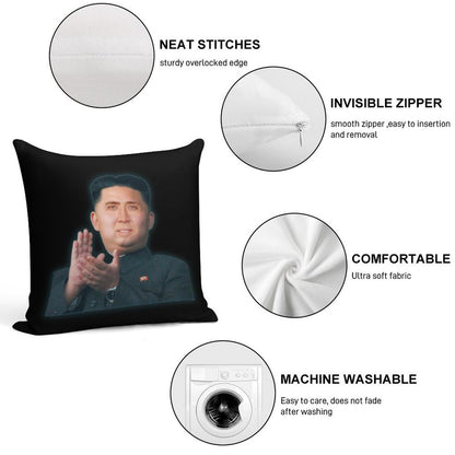 Nicolas Cage Supreme Leader - Nicholas Cage - Nick Cage - Nic Cage Soft Easy Maintenance Throw Pillow