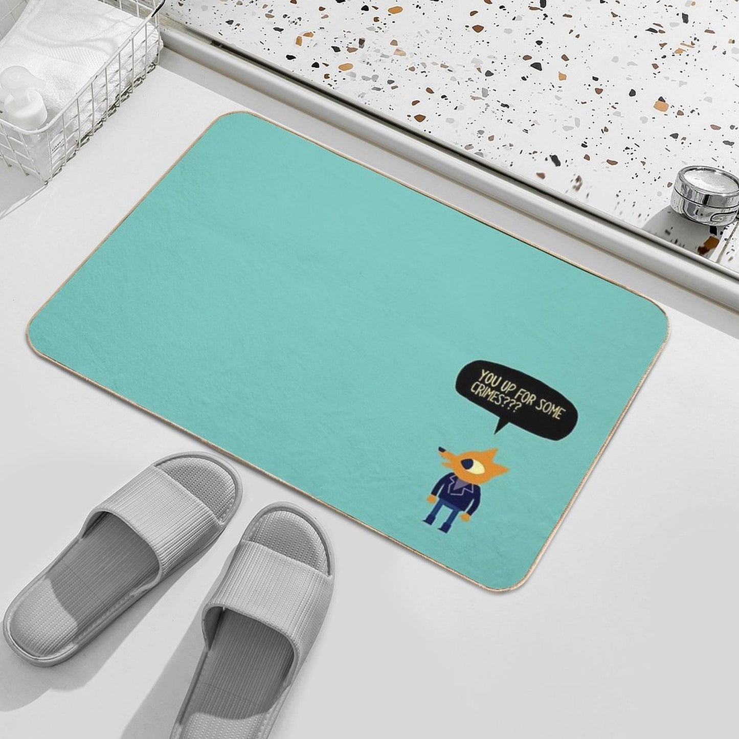 You Up for Some Crimes  Easy To Clean Bath Mat