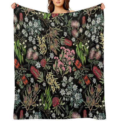Australian Botanics - Jet Black Easy Care Throw Blanket