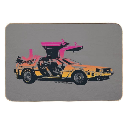Back to The Future. Delorean Aesthetic. Birthday Party Gifts  Repositionable Bath Mat