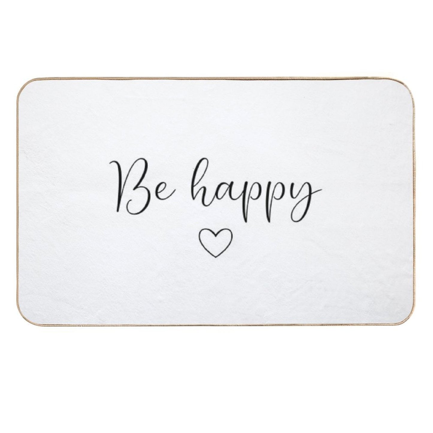 Be Happy - Artwork  Fade-Resistant Bath Mat