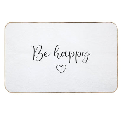 Be Happy - Artwork  Fade-Resistant Bath Mat