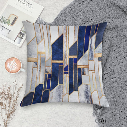 Blue Winter Sky Soft Luxury Feel Throw Pillow