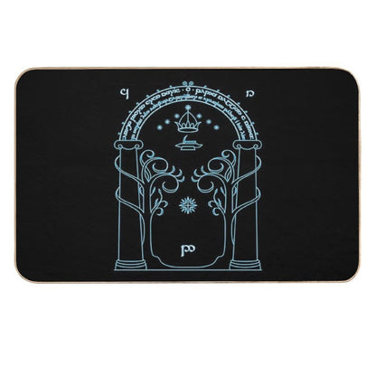 Gate to Moria - Light Blue  Repositionable Bath Mat