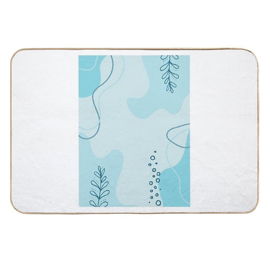 Blue Abstract Art  High-Traffic Bath Mat