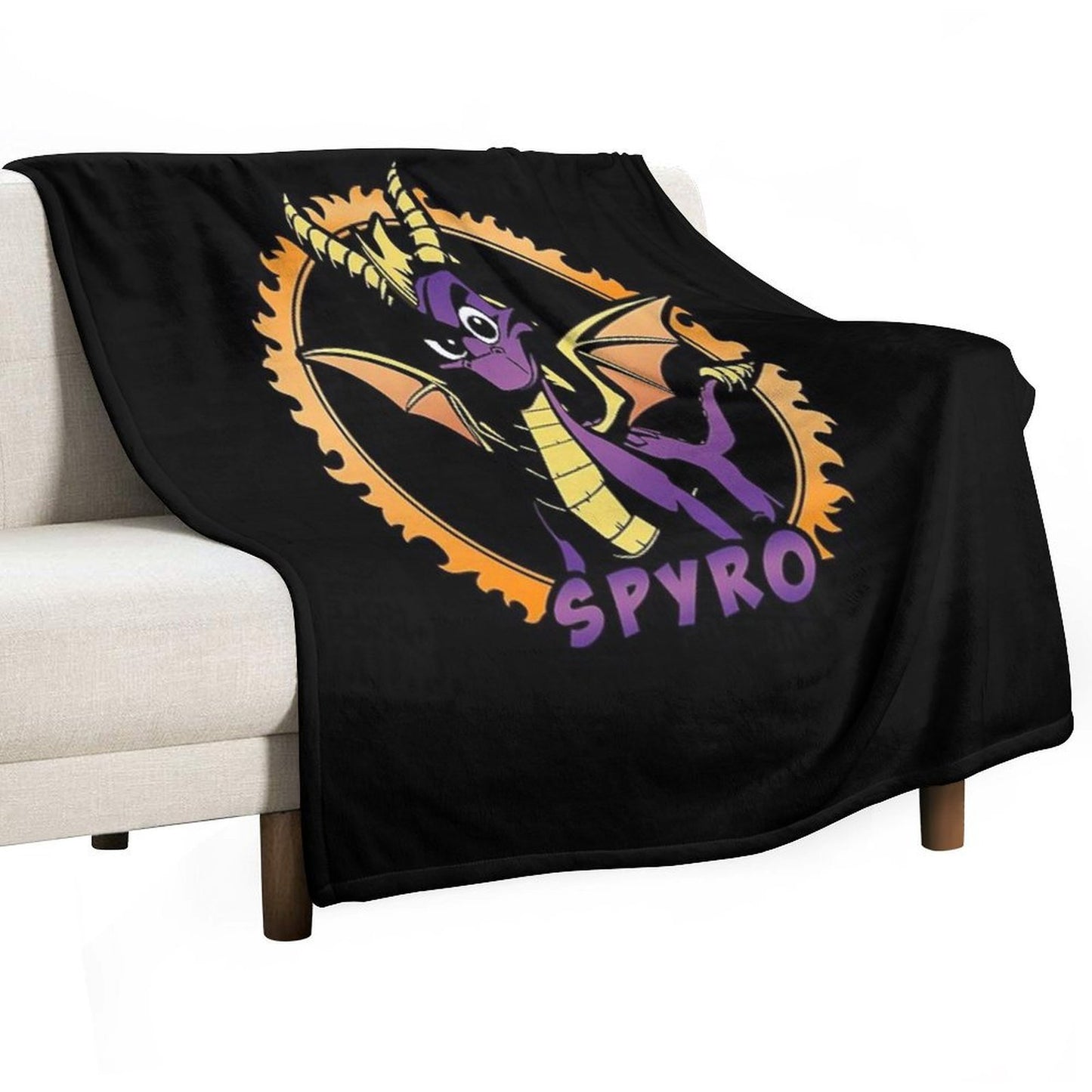 Dragon Animal Fire Poster Vintage Lightweight Throw Blanket