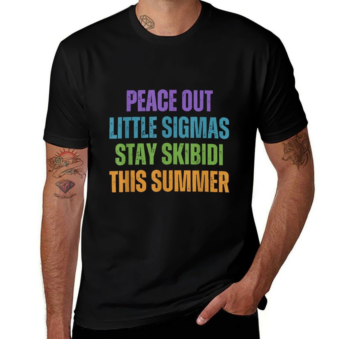 Peace Out Sigmas Stay Skibidi This Summer Last Day Teacher  Vintage-inspired T-Shirt