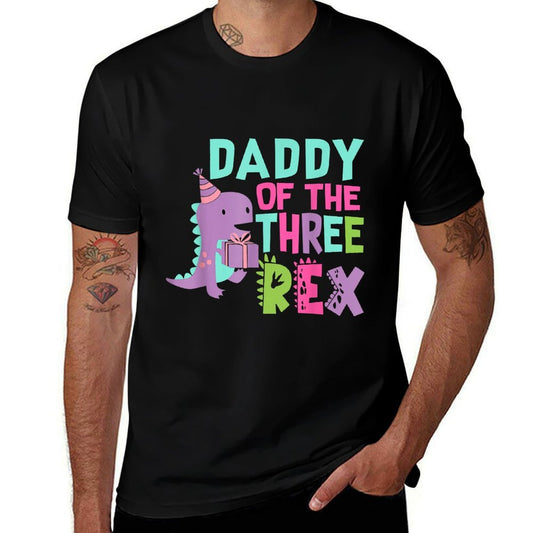 Daddy of The Three Rex Birthday Dinosaur Family Matching  Classic T-Shirt