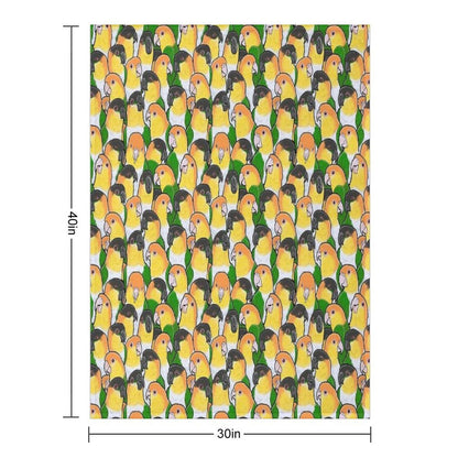 Caique Parrots Wrinkle-free Throw Blanket