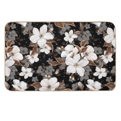 Apple Flowers. Decorative Floral Pattern Durable Bath Mat