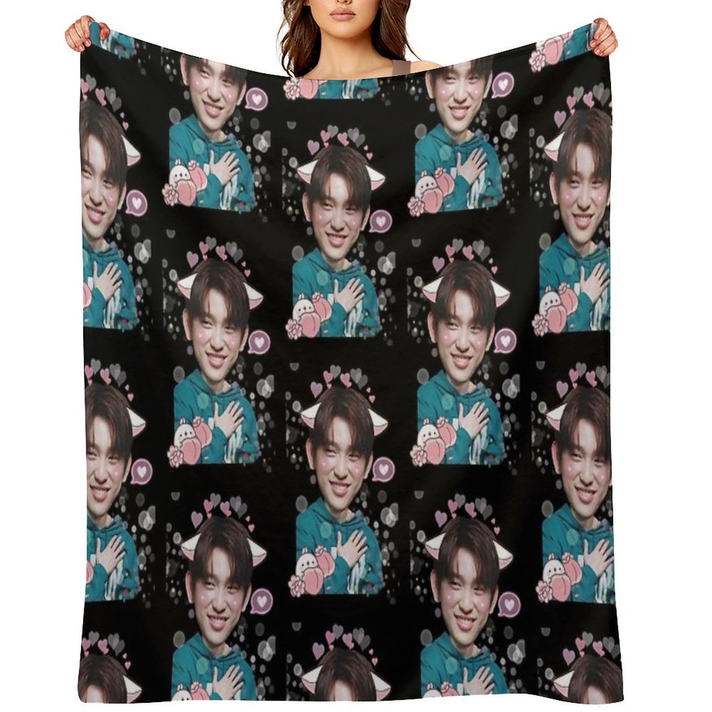 Peach Boi Jinyoung Machine-washable Throw Blanket