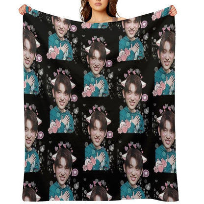 Peach Boi Jinyoung Machine-washable Throw Blanket
