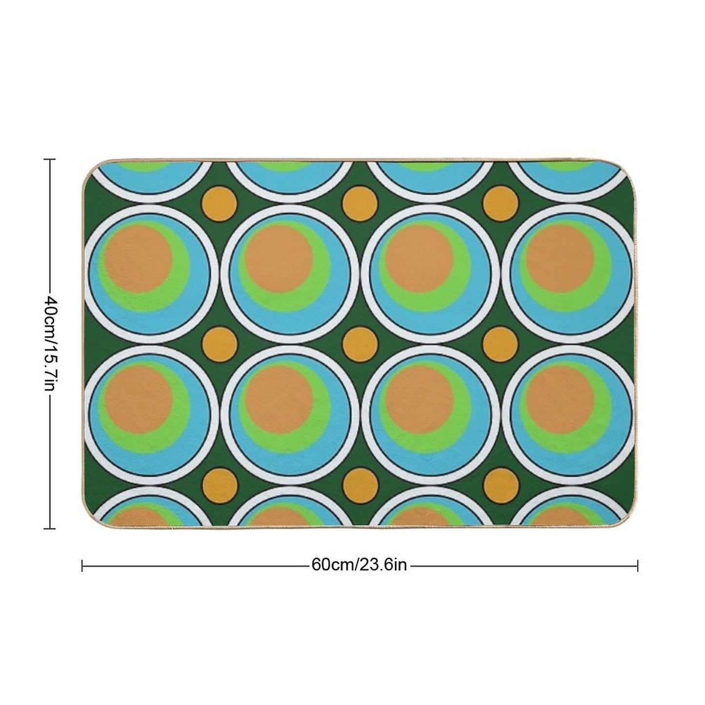 Retro Seventies Abstract Design  Multi-Purpose Bath Mat