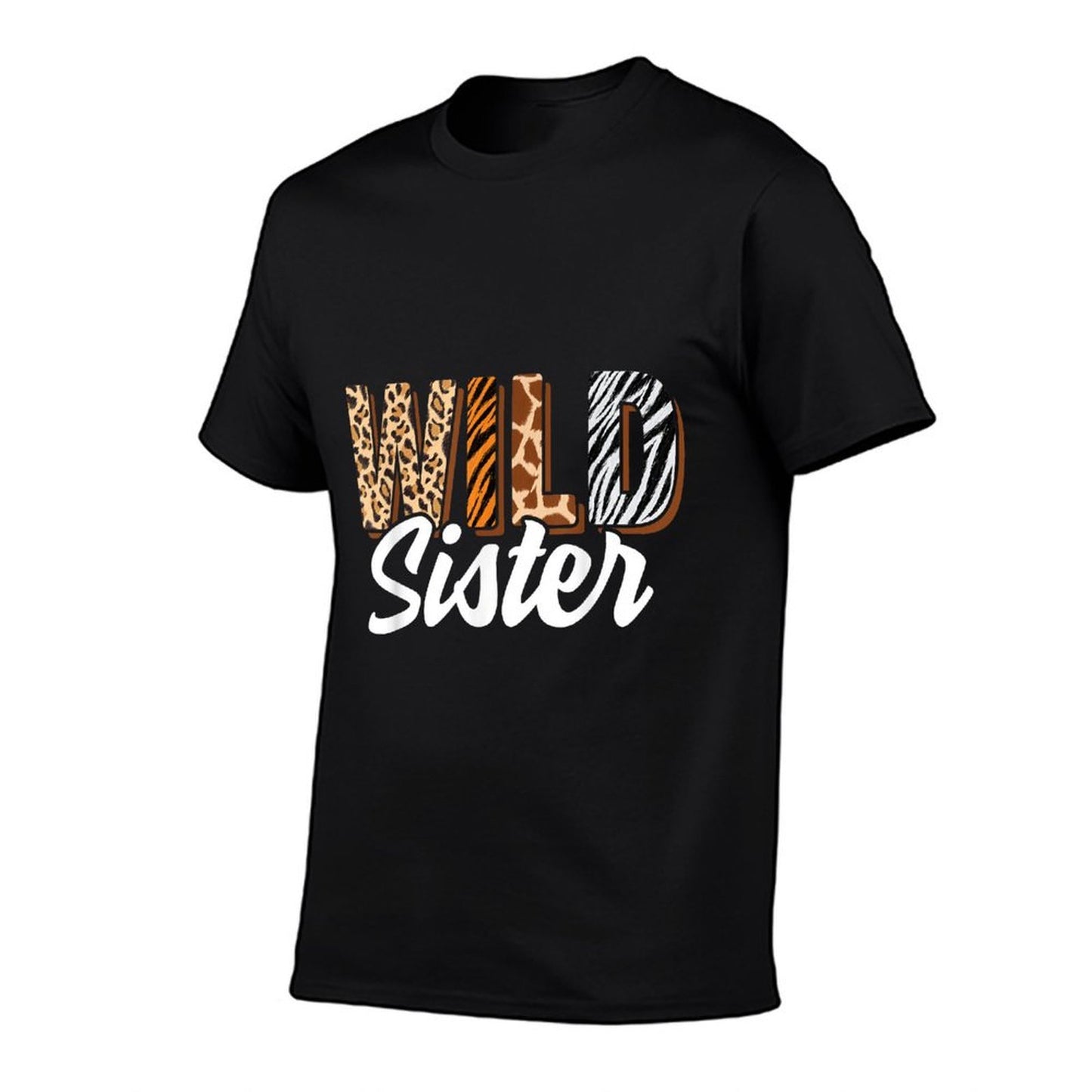 Wild Sister Zoo Born Two Be Wild B-day Safari Jungle Animal  High-quality Stitching T-Shirt