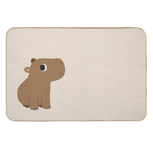 Cute Capybara  Long-Lasting Bath Mat