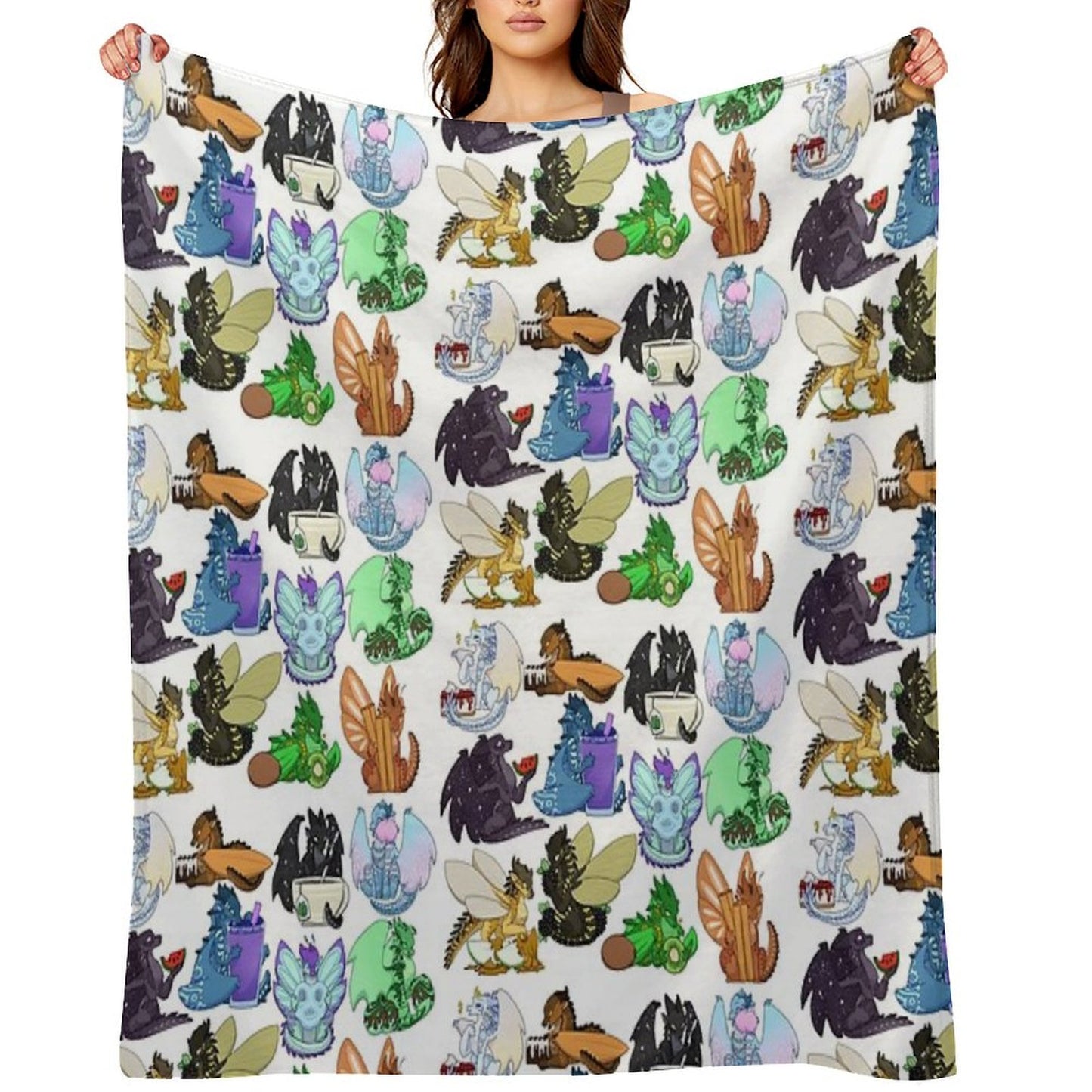Wings of Fire with Foods Batch 2 Compact Throw Blanket