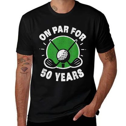 On Par For 50 Years Funny Golfing 50th Birthday Party Outfit  Durable T-Shirt