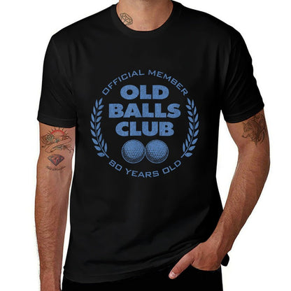 80 Year Old Golfer Golfing Golf 80th Birthday Old Balls Club  Slim-fit Cut T-Shirt