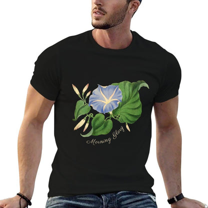 Womens Morning Glory Flower Botanical  Wrinkle-resistant T-Shirt