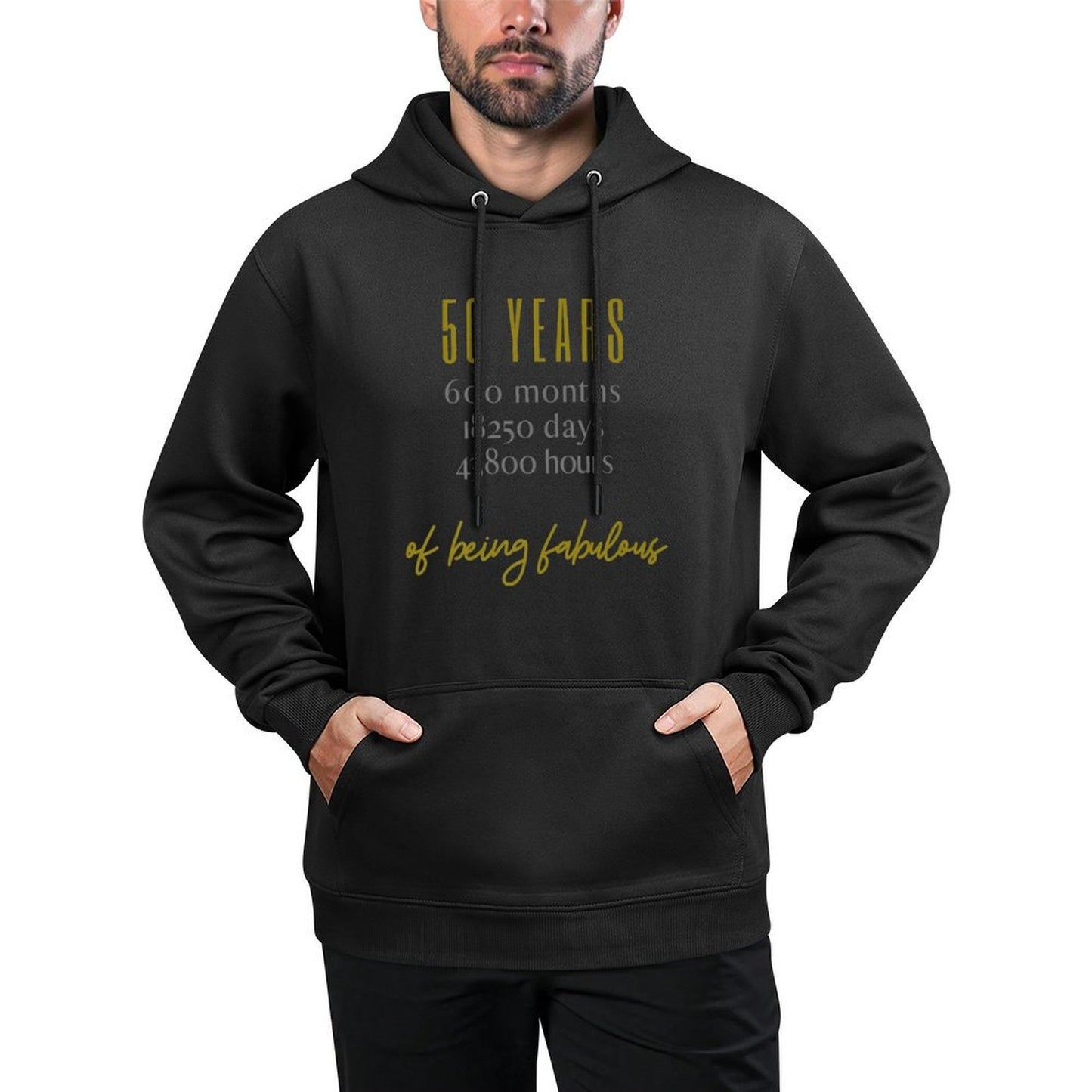 50 Years of Being Fabulous  Happy 50th Birthday Premium Medium-Weight Fabric Hoodie
