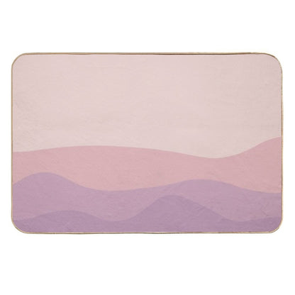 Aesthetic Soft Pink Mountains  Absorbent Bath Mat