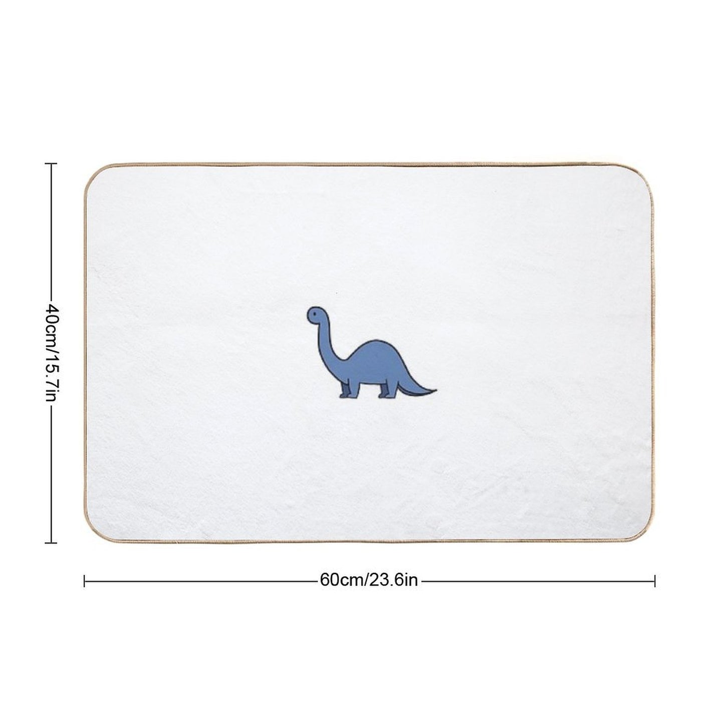 Cute Dinosaur Doodle - Blue  Pet-Safe Bath Mat