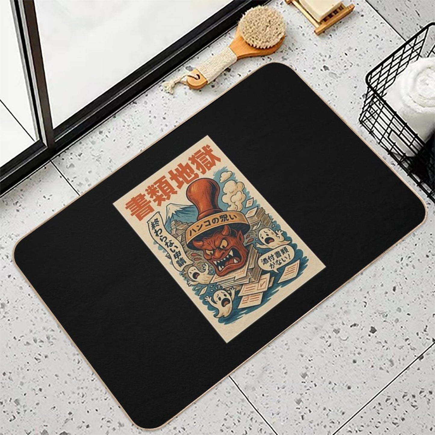 Paperwork Hell – Curse of The Hanko  Slip-Resistant Bath Mat